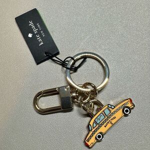 NWT Kate Spade Yellow Taxi Charm Key Holder